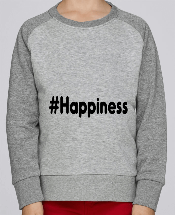 Sweatshirt Kids Round Neck Stanley Mini Contrast #Happiness by tunetoo