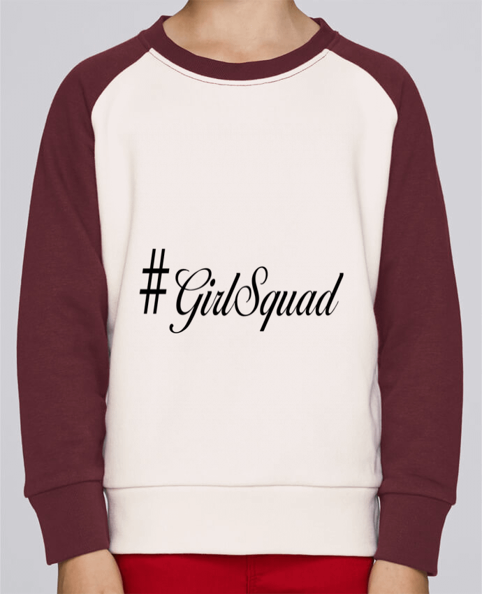 Sweatshirt Kids Round Neck Stanley Mini Contrast #GirlSquad by tunetoo