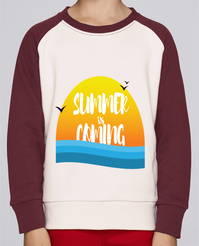 Sudadera Cuello Redondo Manga en Contraste Niño Mini Scouts Contraste Summer is coming por tunetoo