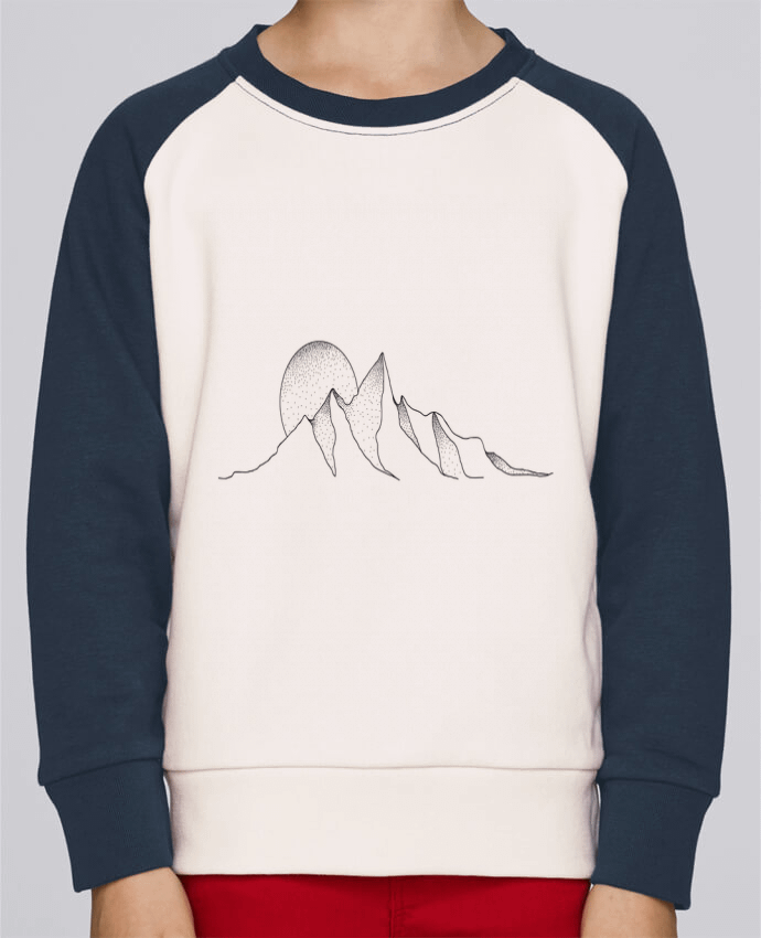 Sweatshirt Kids Round Neck Stanley Mini Contrast mountain draw by /wait-design