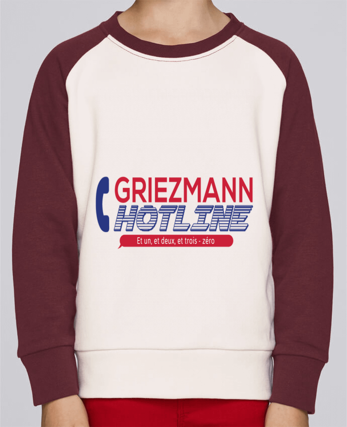 Sudadera Cuello Redondo Manga en Contraste Niño Mini Scouts Contraste Griezmann Hotline por tunetoo