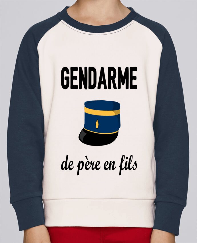 Sweat baseball enfant Gendarme de père en fils par tunetoo