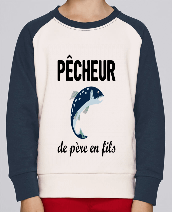 Sweat baseball enfant Pêcheur de père en fils par tunetoo