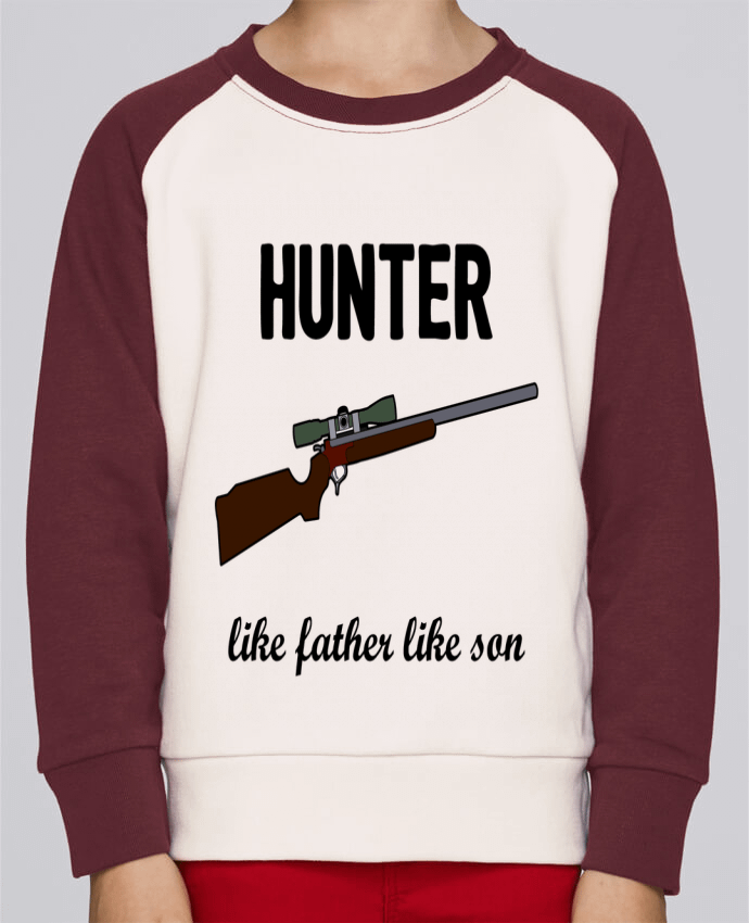 Sweatshirt Kids Round Neck Stanley Mini Contrast Hunter Like father like son by tunetoo