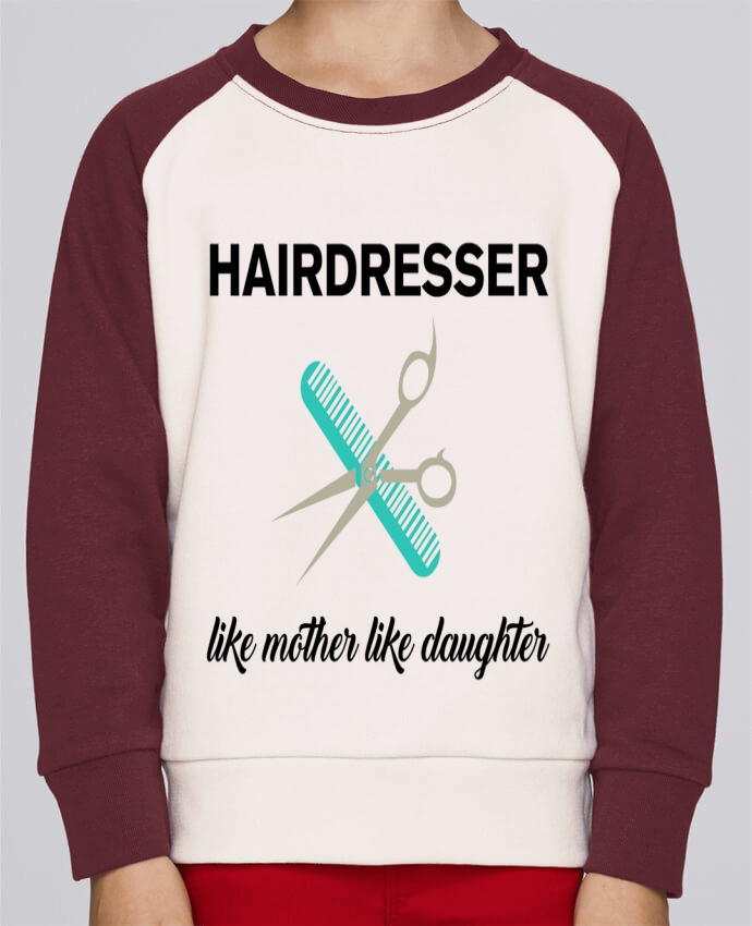 Sweatshirt Kids Round Neck Stanley Mini Contrast Hairdresser like mother like daughter by tunetoo