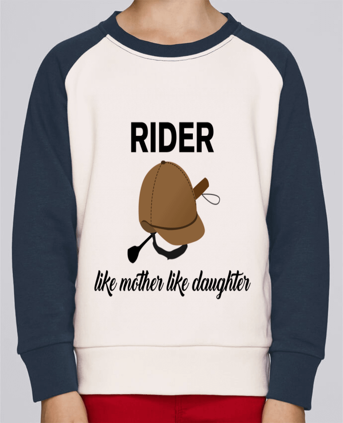 Sweatshirt Kids Round Neck Stanley Mini Contrast Rider like mother like daughter by tunetoo