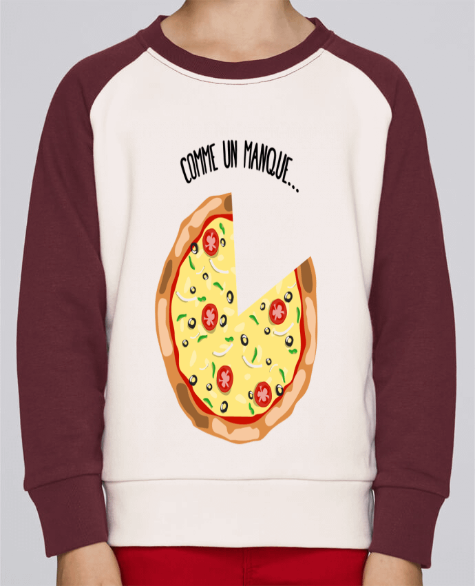 Sweatshirt Kids Round Neck Stanley Mini Contrast Pizza duo by tunetoo
