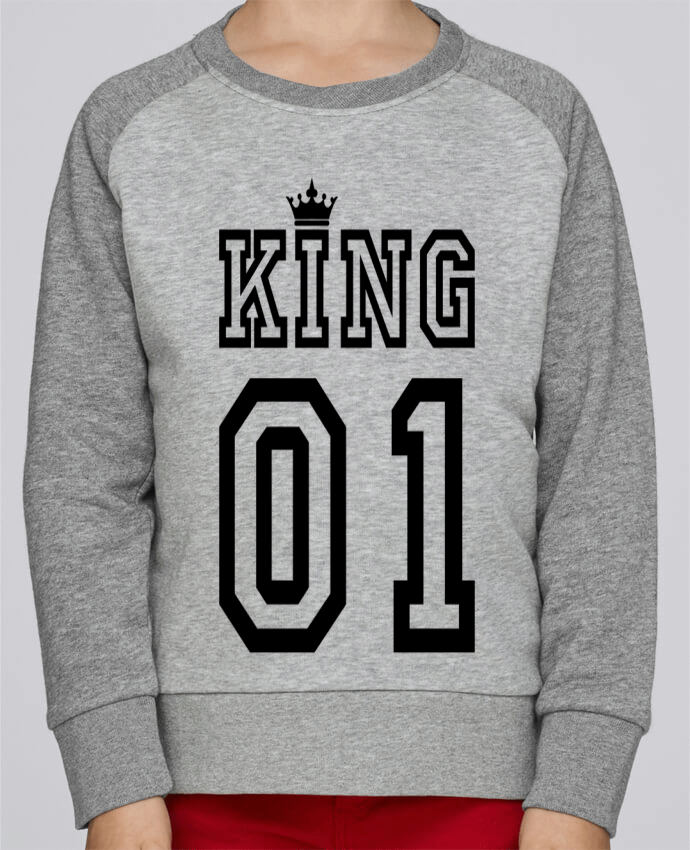 Sweatshirt Kids Round Neck Stanley Mini Contrast King 01 by tunetoo