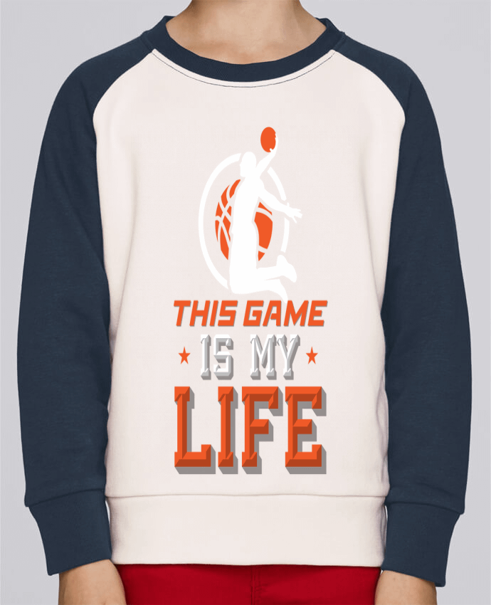 Sweatshirt Kids Round Neck Stanley Mini Contrast Basketball Life by Original t-shirt