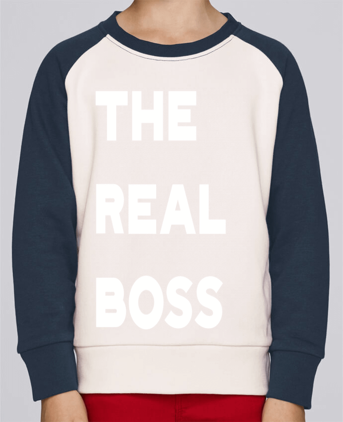 Sweatshirt Kids Round Neck Stanley Mini Contrast The real boss by Original t-shirt