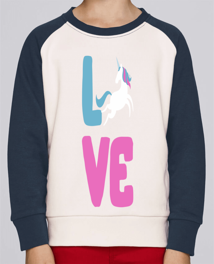 Sweatshirt Kids Round Neck Stanley Mini Contrast Unicorn love by Original t-shirt