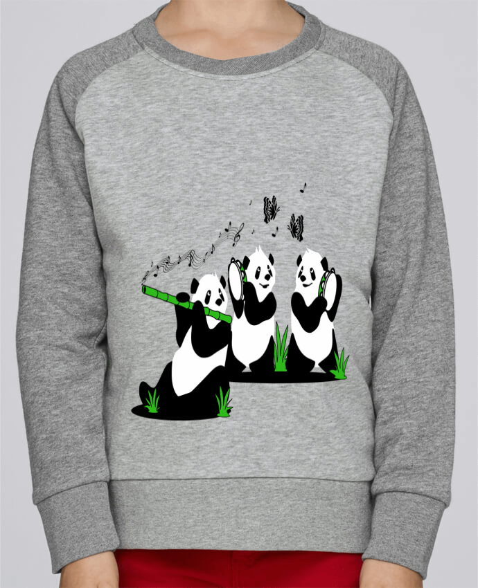 Sweatshirt Kids Round Neck Stanley Mini Contrast panda's band by CoeurDeChoux