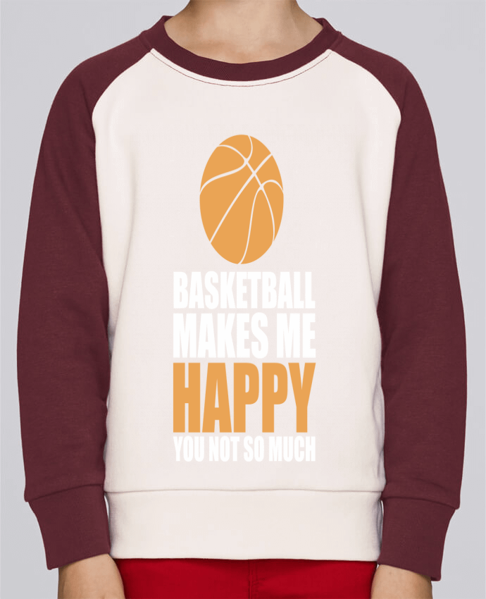 Sweatshirt Kids Round Neck Stanley Mini Contrast Basketball Happy by Original t-shirt