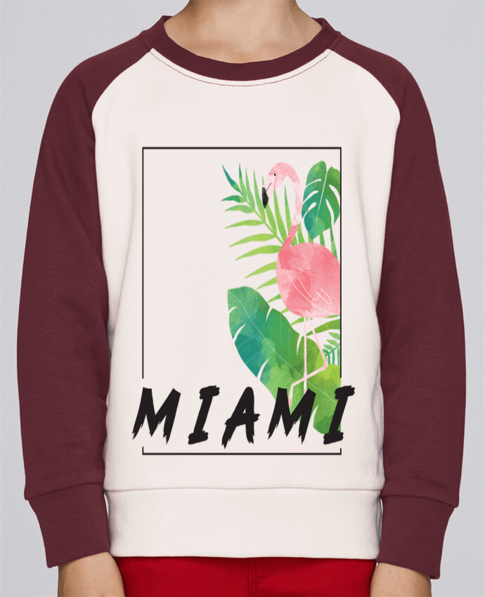 Sweatshirt Kids Round Neck Stanley Mini Contrast Miami by KOIOS design