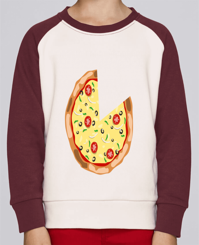 Sweatshirt Kids Round Neck Stanley Mini Contrast Pizza duo by tunetoo