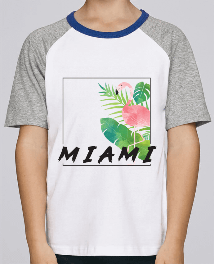 Camiseta de manga ranglan corta en contraste Stanley Mini Jump Short Sleeve Miami por KOIOS design