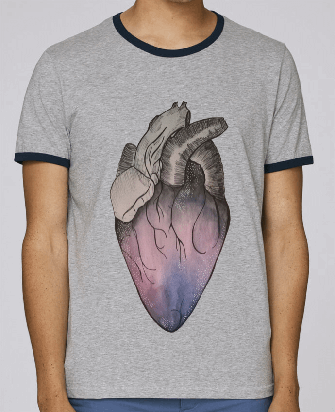 Stanley Contrasting Ringer T-Shirt Holds Coeur de beurre pour femme by OhHelloGuys!