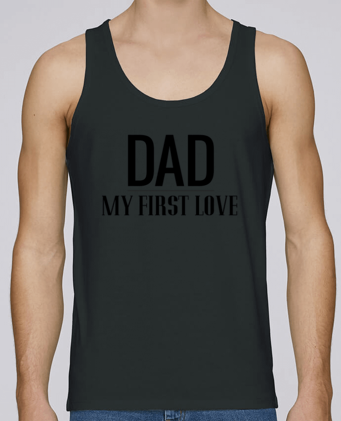 Camiseta de tirantes algodón orgánico hombre Stanley Runs Dad my first love por tunetoo 100% coton bio