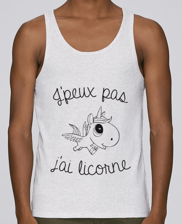 Camiseta de tirantes algodón orgánico hombre Stanley Runs Je peux pas j'ai licorne por FRENCHUP-MAYO 100% coton bio