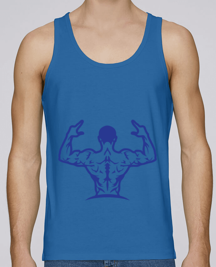 Tank Top Men Stanley Runs Organic cotton pose biceps dos bodybuilding musculation by Achille 100% coton bio