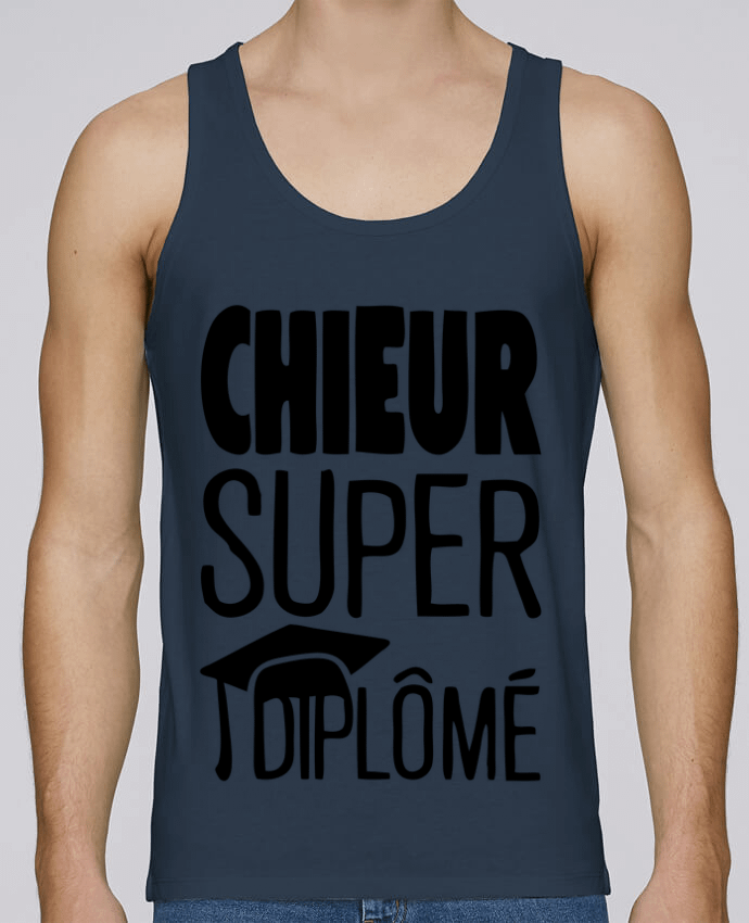 Tank Top Men Stanley Runs Organic cotton chieur super diplome humour citation provocateur by Achille 100% coton bio