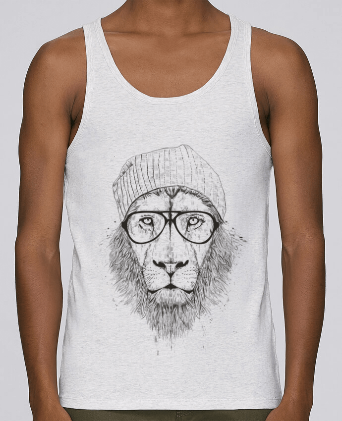 Débardeur homme Cool lion (bw) par Balàzs Solti 100% coton bio