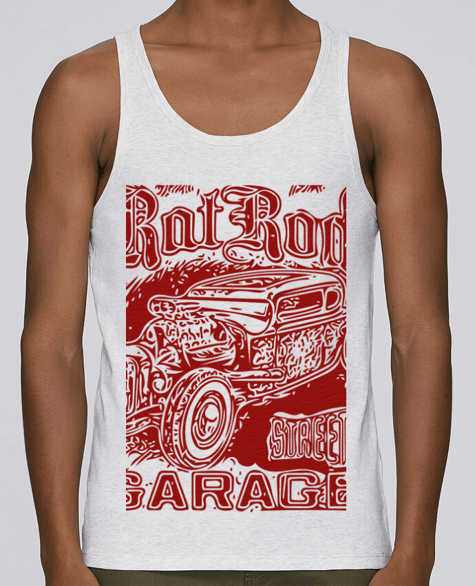 Débardeur homme Hot rod garage par David 100% coton bio