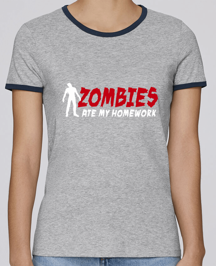 T-shirt Women Stella Returns Zombies ate my homework pour femme by LaundryFactory