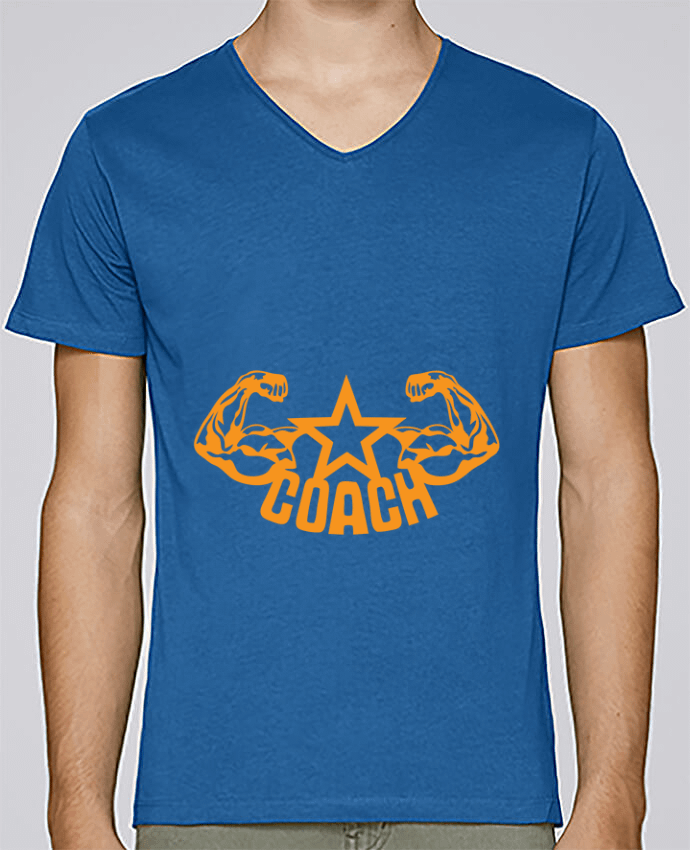 T-Shirt col V Homme design coach bras muscle par Achille