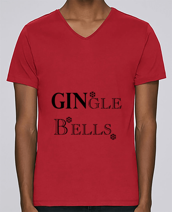 T-Shirt col V Homme design GINgle bells par mini09