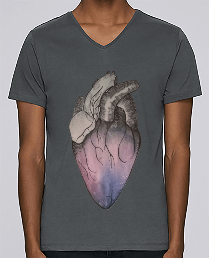 T-Shirt col V Homme design Coeur de beurre par OhHelloGuys!