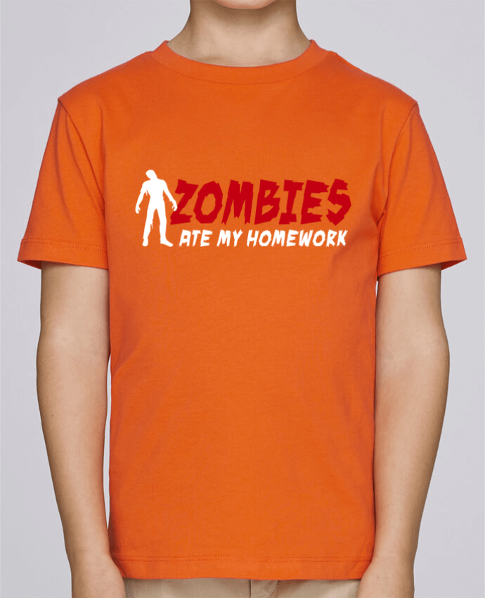 T-shirt garçon Zombies ate my homework par LaundryFactory