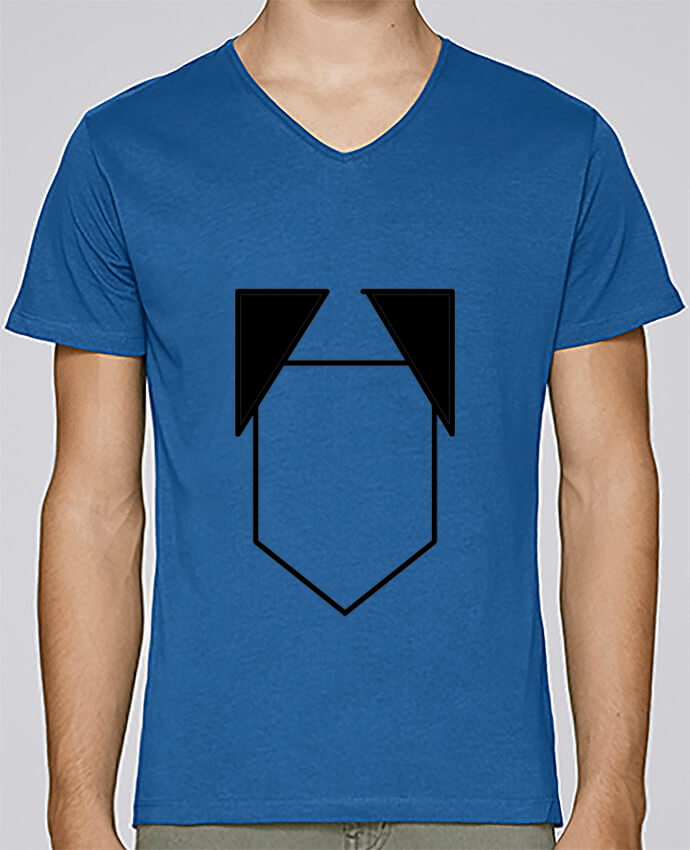 T-Shirt col V Homme design Chien par Totem