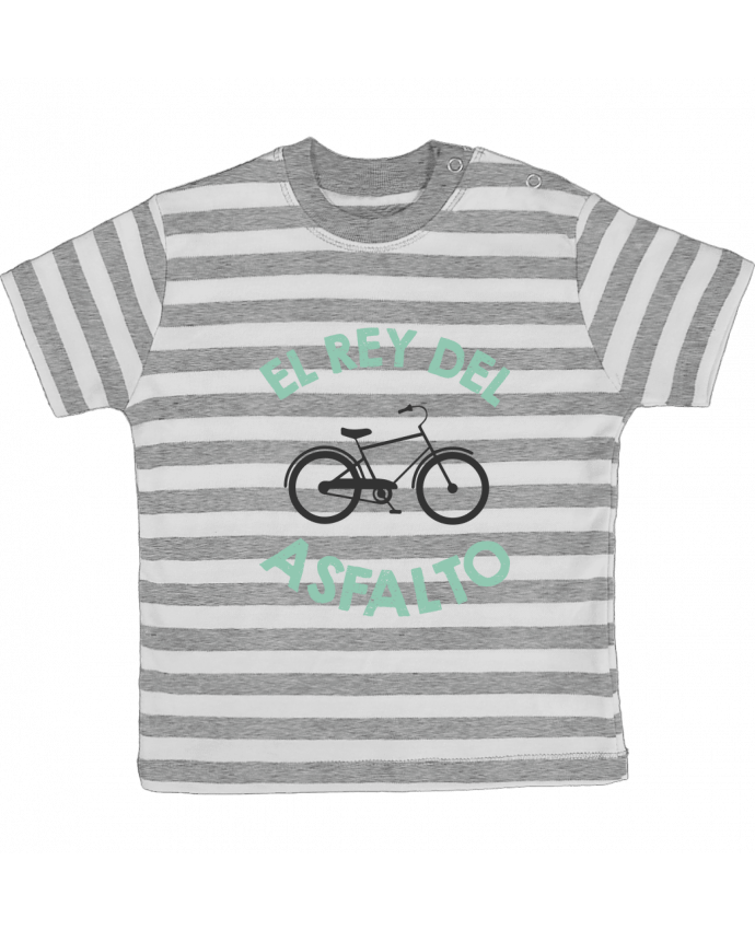 T-shirt baby with stripes Rey del asfalto by tunetoo