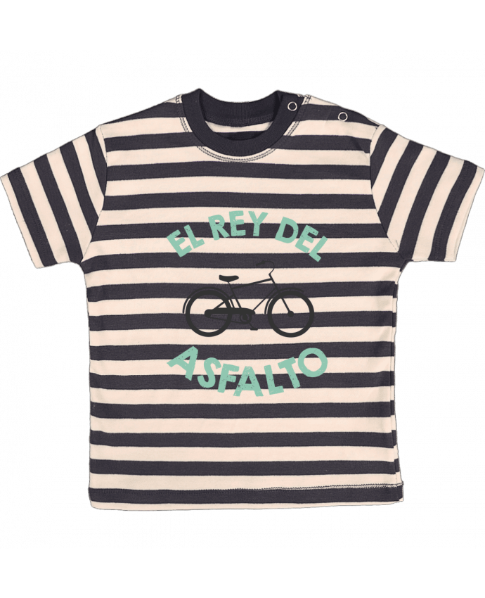 T-shirt baby with stripes Rey del asfalto by tunetoo