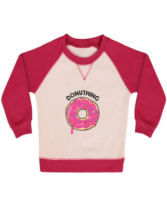 Sweatshirt Baby crew-neck sleeves contrast raglan Donuthing Donut by tunetoo