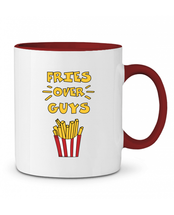 Mug bicolore Fries over guys tunetoo