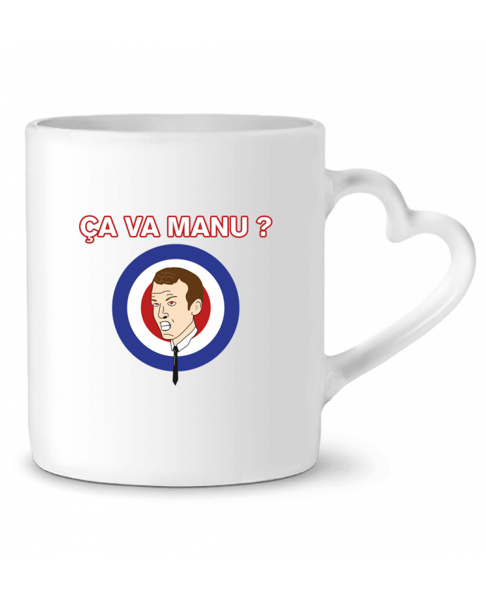 Mug Heart Emmanuel Macron ça va manu ? by tunetoo