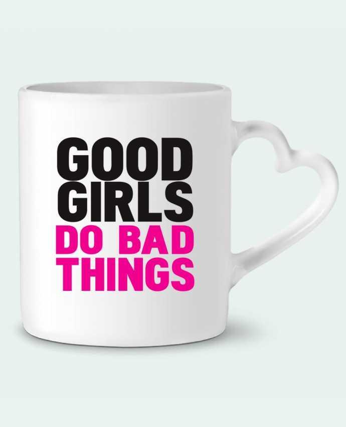 Mug coeur Good girls do bad things par justsayin