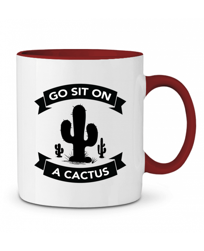 Mug bicolore Go sit on a cactus justsayin