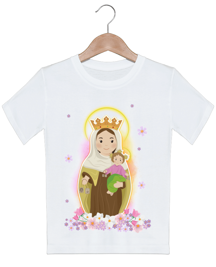 T-shirt garçon motif Virgen del Carmen moticas