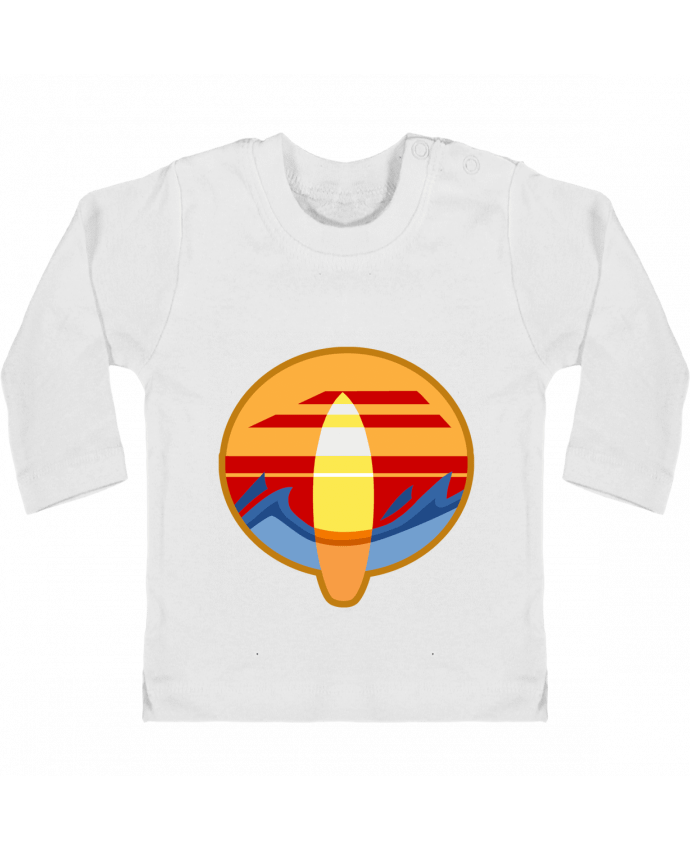 Camiseta Bebé Manga Larga con Botones  Logo Surf manches longues du designer Tomi Ax