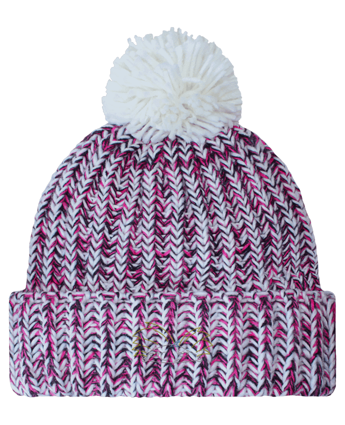 Bonnet pompon twist Arnold brodé by tunetoo