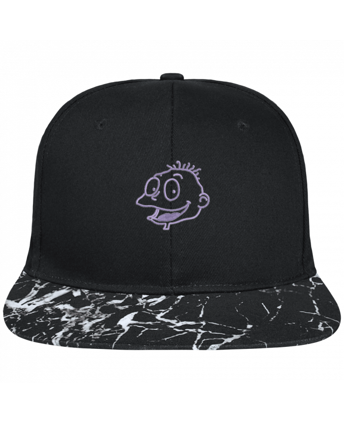 Gorra Snapback Visera Mineral negro Razmoket brodé brodé avec toile noire 100% coton et visière imprimée