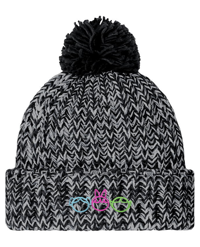 Bonnet pompon twist Les Supers Nanas brodé par tunetoo