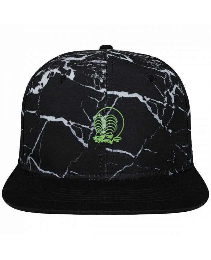 Casquette snapback black mineral Zinzin de l'espace brodé brodé et toile imprimée motif minéral noi