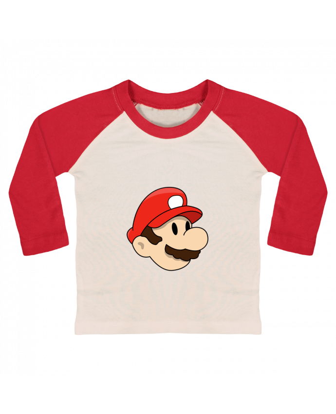T-shirt baby Baseball long sleeve Mario Duo by tunetoo