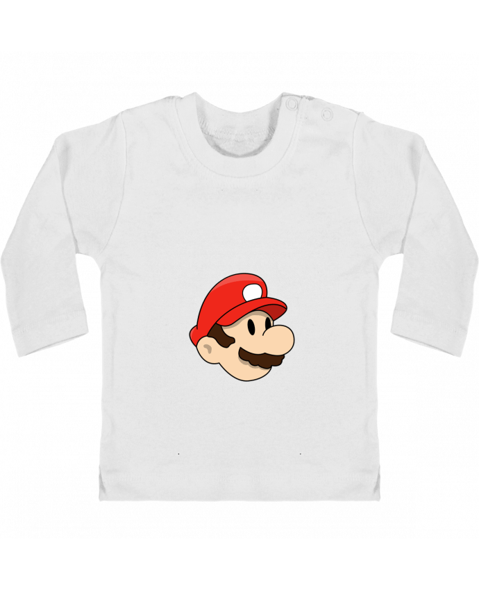Baby T-shirt with press-studs long sleeve Mario Duo manches longues du designer tunetoo