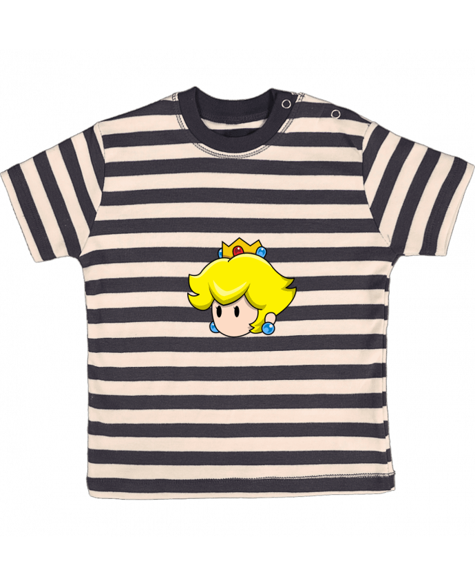 T-shirt baby with stripes Princesse Peach Duo by tunetoo