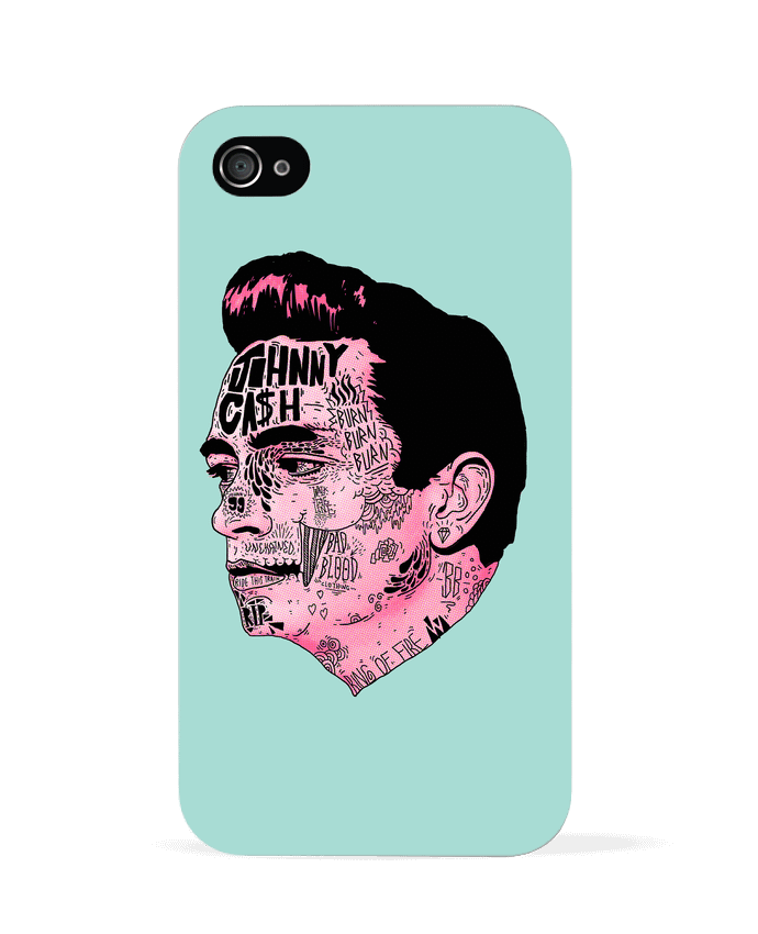 Coque iPhone 4 Johnny Cash par  Nick cocozza 